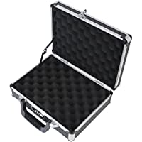 Los mejores  - HMF 14401-02 Maleta de Aluminio para Pistolas con Cerradura de Combinación | 31 x 26 x 11 cm | Negro